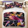 Vibrant Artistry Colorful Characters Unite Three-piece set(1 * duvet cover + 2 * pillowcase, without core)Bedding set Christmas birthday gift