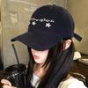 Small Flower Letter Embroidery Cap Women's 2026 Spring New Fashion Wide Brim Casual Versatile Baseball Cap