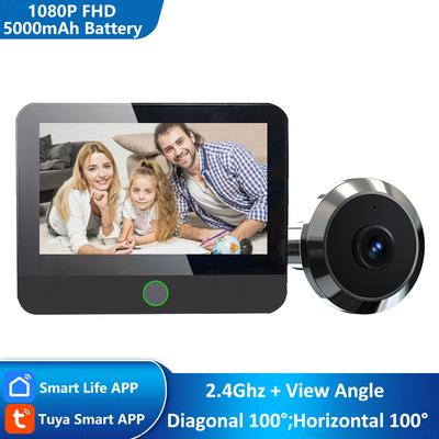 Mini 1080P Tuya Smart Life Home Digitaler Türklingel Viewer Gucklöcher Türkamera Auge WiFi IR Nachtsicht mit 4,3 Zoll Monitor