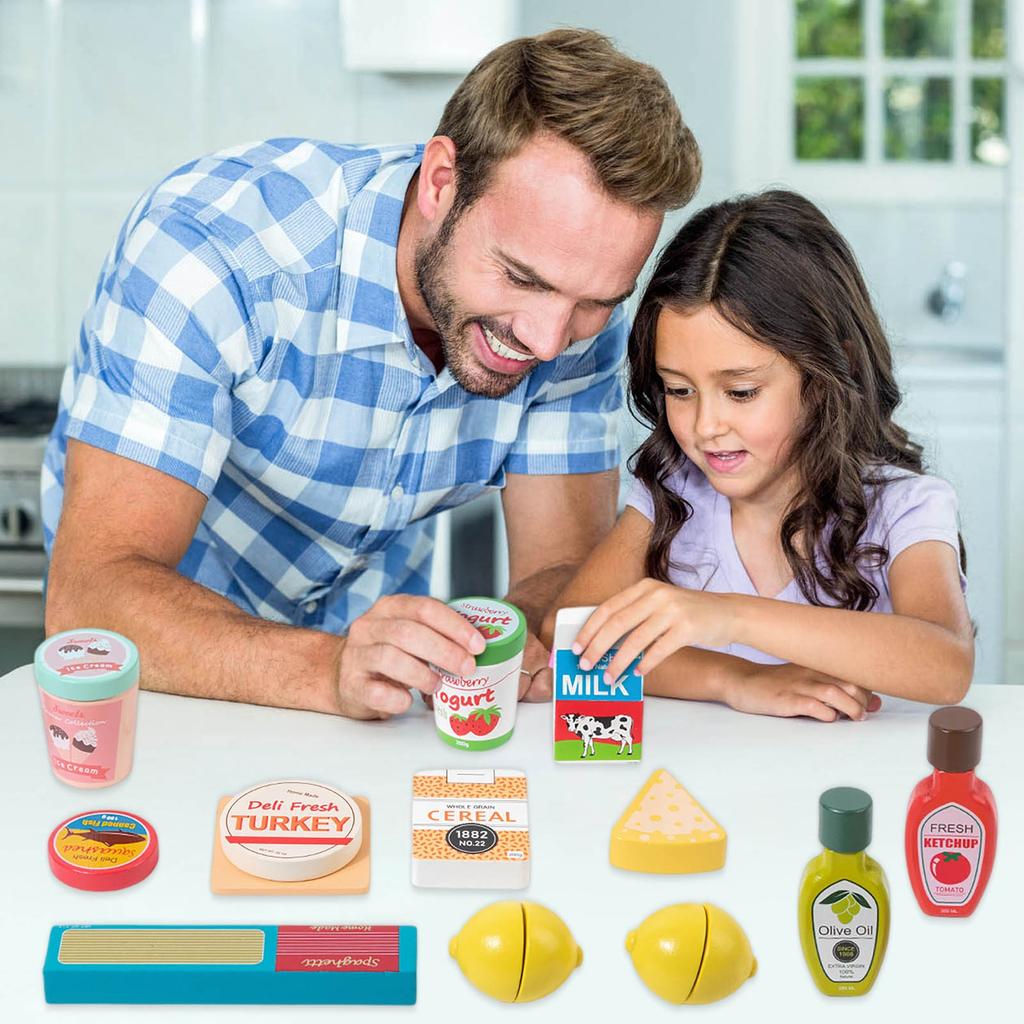 Simulated Wooden Kitchenware Toys, Parent-child Interactive Game Props