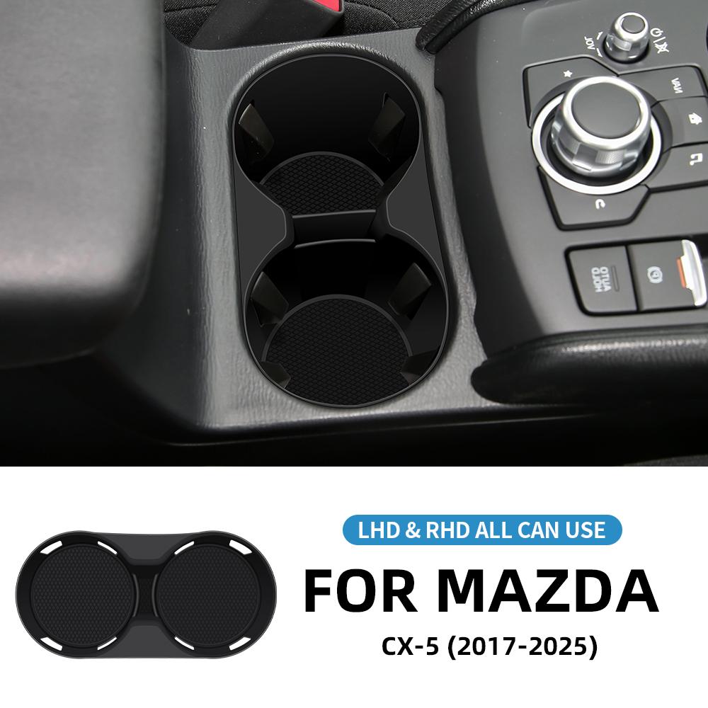 KodoLab Car Accessory For Mazda CX5 2017-2025 Silicone Center Console Cup Holder Mat Anti Slip Waterproof Interior Modification