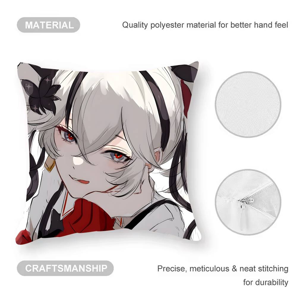 C-camellya C-ChangliS Pillow Case  Anti-dustmite Pillowcase Invisible Zipper Silky Short Plush Sofa Cushion Cover