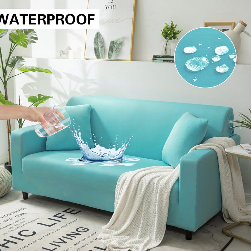 Waterproof Sofa Slipcover Stretch Couch Cover Pet Friendly Sofa Covers For Living Room Furniture Protector With Elastic Bottom