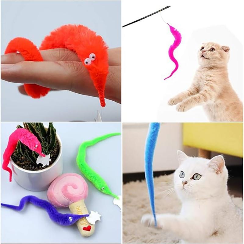 12Pcs Fun Worm Magic Props Pet Toys For Children Kids Beginners Wiggly Twisty Worm With Invisible String Party Games Trick Toys