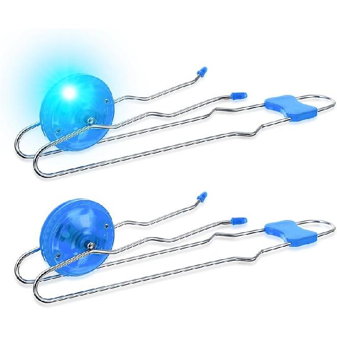 

Sumind 2 Pieces Retro Magic Rail Twirlers Flashing Gyro Wheel Magnetic Toy with Mesmerizing Rotating and Lighting Effects Gravity Defying Stunt Toys синий