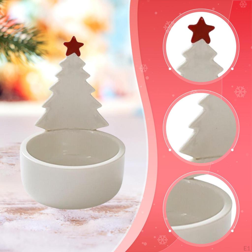 Weihnachts-Teelichthalter Kerzenbecher Klein Dekoratives Baumdesign für Tisch