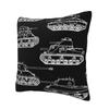 US Tanks Of World War II Square Pillowcase Pillow Cover Cushion Zip Decorative Comfort Throw Pillow for Home Bedroom