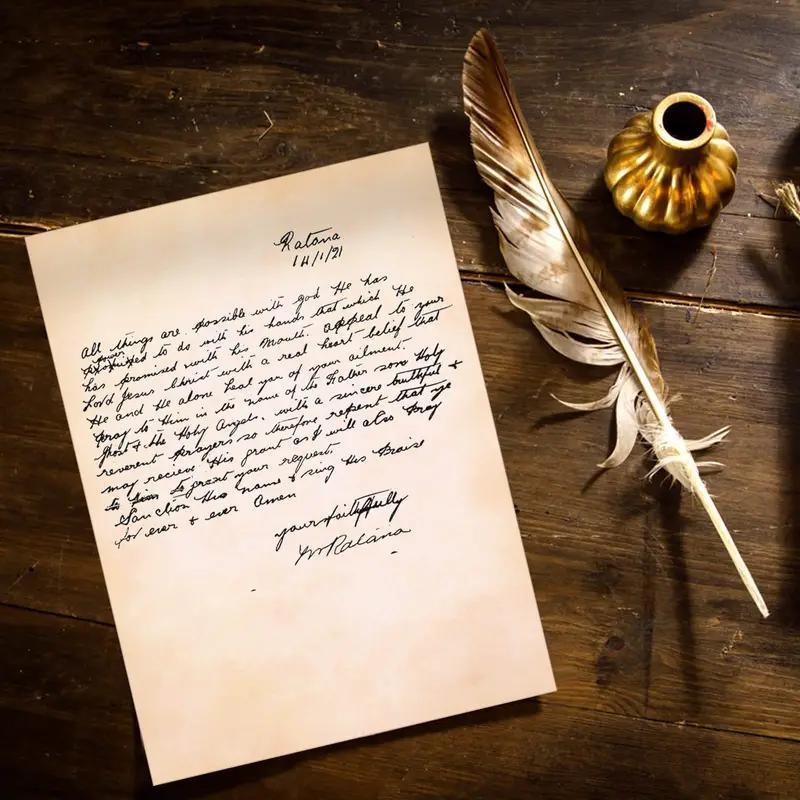 100Sheets Vintage Design Paper Stationery - Letter & Legal Ruled Pads for Writing Printing Invitation Letter Resume Art - Double Sided