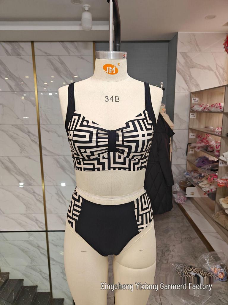 European & American Women's High-Waisted Split Bikini - New Style Cross-Border Beach Swimwear