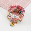 LGBT Pride Bracelet for Bisexual Lesbian Gay Allies Love Wins Rainbow Beaded Clay Elastic Stackable Stretch Bracelets