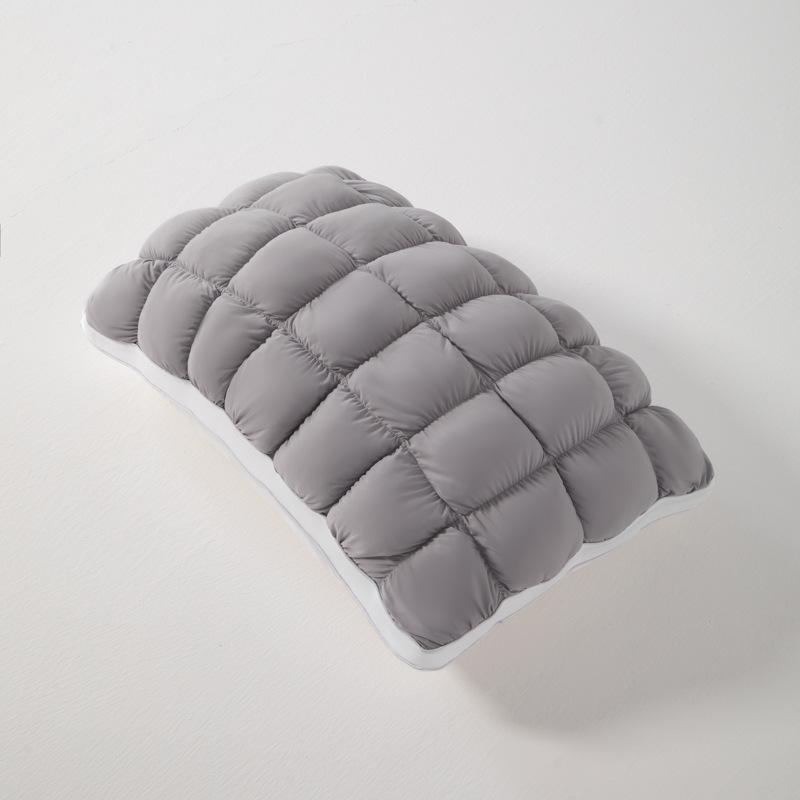 Flauschiges Wolkenbrot-Puffkissen, gesteppte Kuppel, Daunenalternative Füllung, Nylonhülle, Hotelstil, weiches Bettkissen