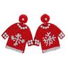 Xmas Handmade Beaded Ear Drop Sweater Boots Ear Stud Vintage Merry Christmas Earrings  New Year