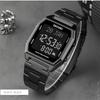SKMEI 1763 Men's Luxury Sport Square Digital Watch Alarm LED Chronograph Japan Made Quartz Movement 30M Waterproof Stainless