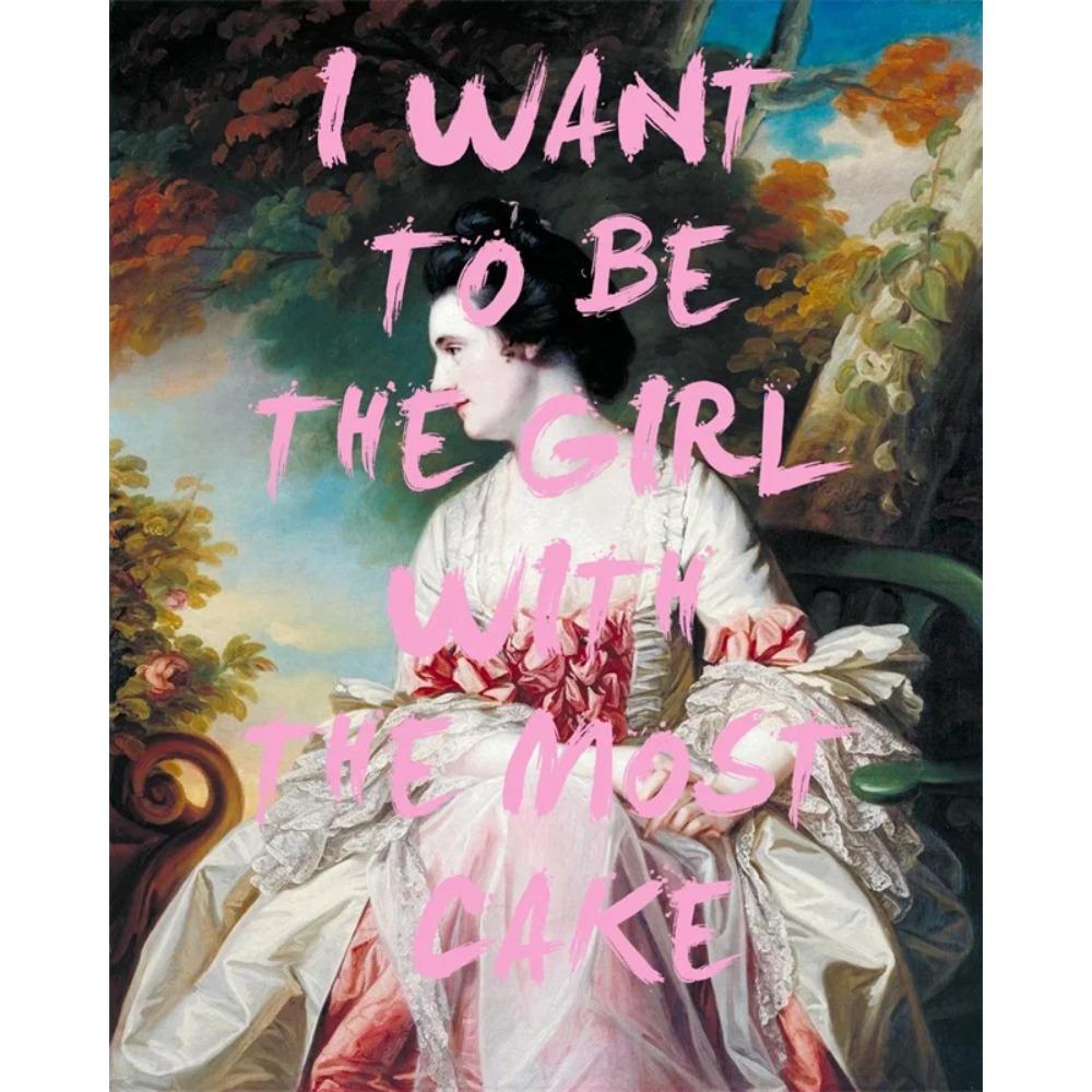 Divertente ritratto vintage alterato stampa arte moderna tela dipinto donna surreale rococò barocco poster galleria decorazione da parete per la casa