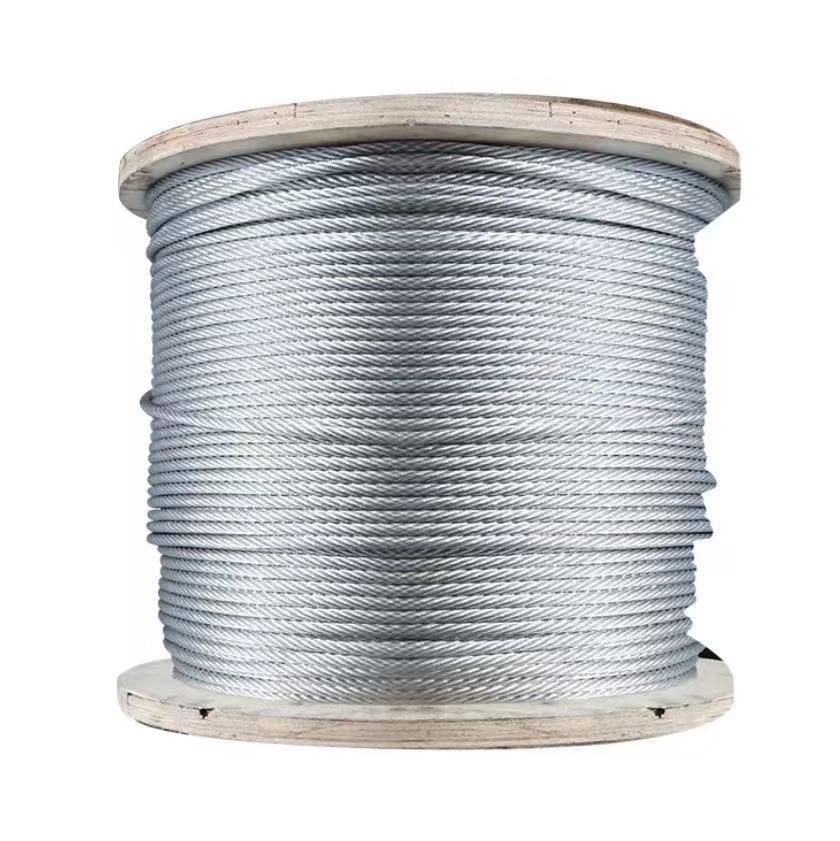 Galvanized Oiled Steel Wire Rope for Lifting, Hoisting, and Guy Wire, 3mm-32mm