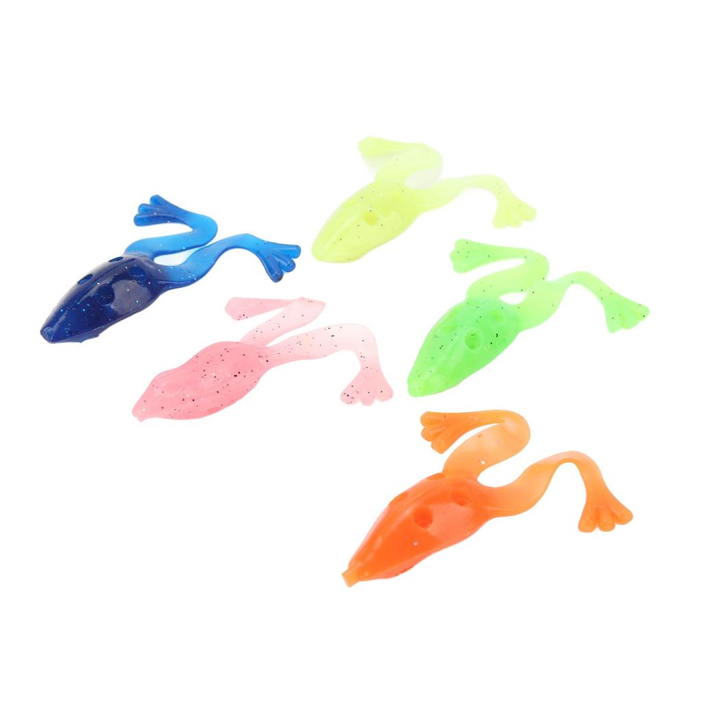 20 Stück Weiche Silikon Froschköder 8cm 5.5g Kunstköder Frosch Weiche Angelköder Schwimmende Köder mit Gewichtskammer Topwater-Köder