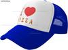 I Love Pizza Hat Mesh Cap for Men Women Adjustable Trucker Hat Baseball Cap