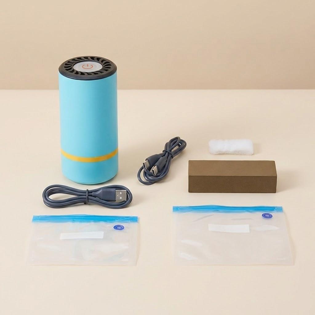 Handheld Mini Wireless Food Vacuum Sealer for Fresh Ingredient Preservation Compact Portable Kitchen Tool