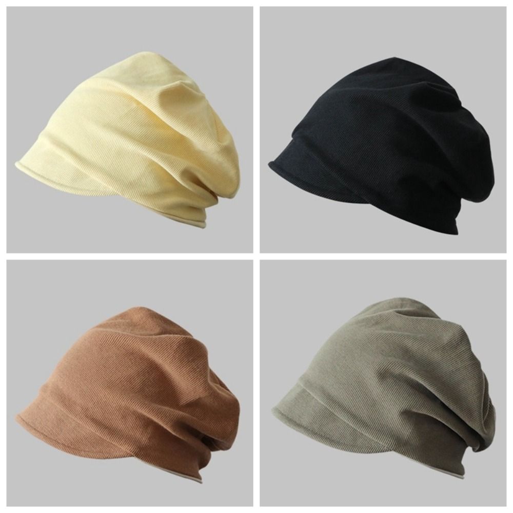 Keep Warm Slouchy Baggy Caps Solid Color Skull Cap Chemo Cap Beanie Hat  Outdoor Headwear