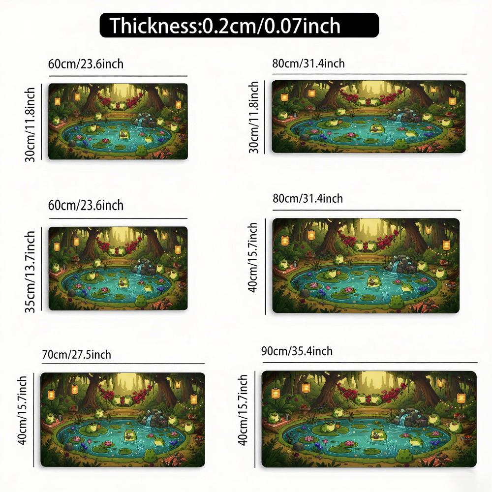 Kawaii Frogs Series Magic Party Game Mat Durable Rubber for MTG&TCG Games 35X60cm Mouse Pad Offices Desk Mats Friendly Design