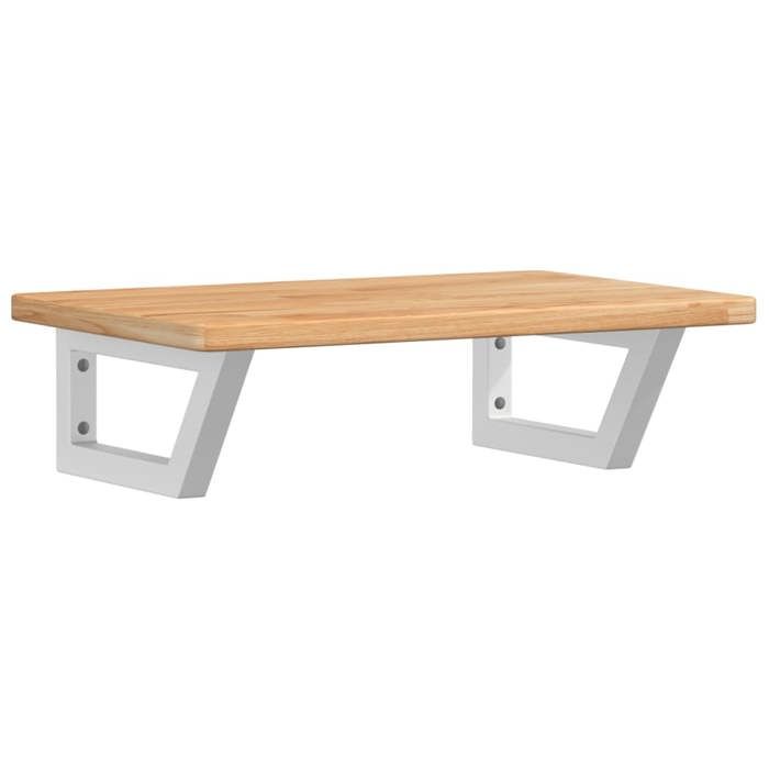 VidaXL Wall-mounted Vanity Shelf Steel and Solid Oak Wood, Floating Vanity Shelf, Vanity Shelf for Countertop 3302342