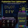 400LED RGBIC Smart Curtain Lights Bluetooth App Control DIY String Waterproof Fairy Light USB Plug Text Pattern Party Room Decor