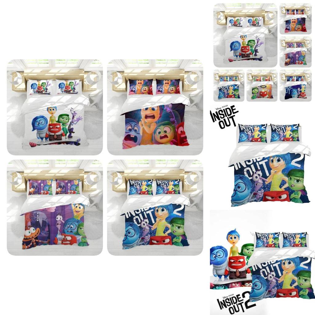 Entzückendes Alles steht Kopf 2 Bettwäsche-Set für Kinder Cartoon Anime Druck Weich und gemütlich
