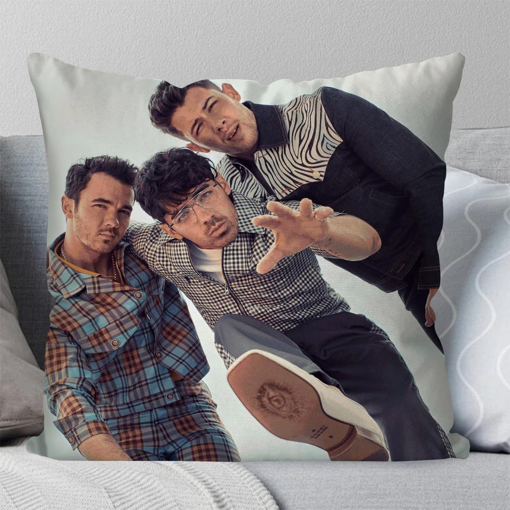 Band J-Jonas B-Brothers Pillow Case Square Pillow Bedroom Sofa Leisure Comfort Cushion Car Living Room Home Decoration 40X40