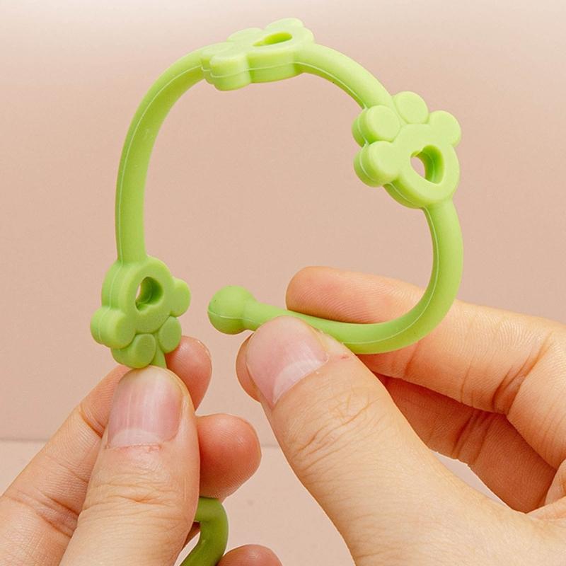 Baby Pacifier Chain Holders Anti-drop Rope Chain Silicone Teething Clips Baby Teether Toy Soother Pacifier Strap