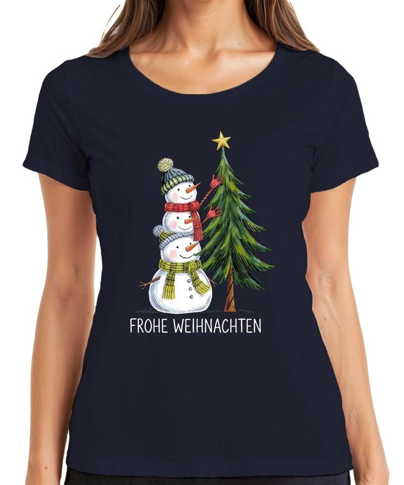 Merry Christmas Snowunisex Xmas Tree Cute Kids Ladies TShirt S