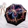1pc Butterfly Mandala Automatic Folding Umbrella - Compact 8-Rib Design, Durable Plastic & Iron, Lightweight for Outdoor Daily Use192
