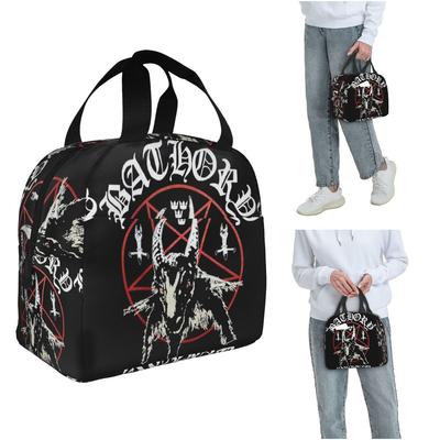 Bathory Logo Insulated Lunch Bag for Women Children Portable Food Boxes Thermal Lunch Box Tote