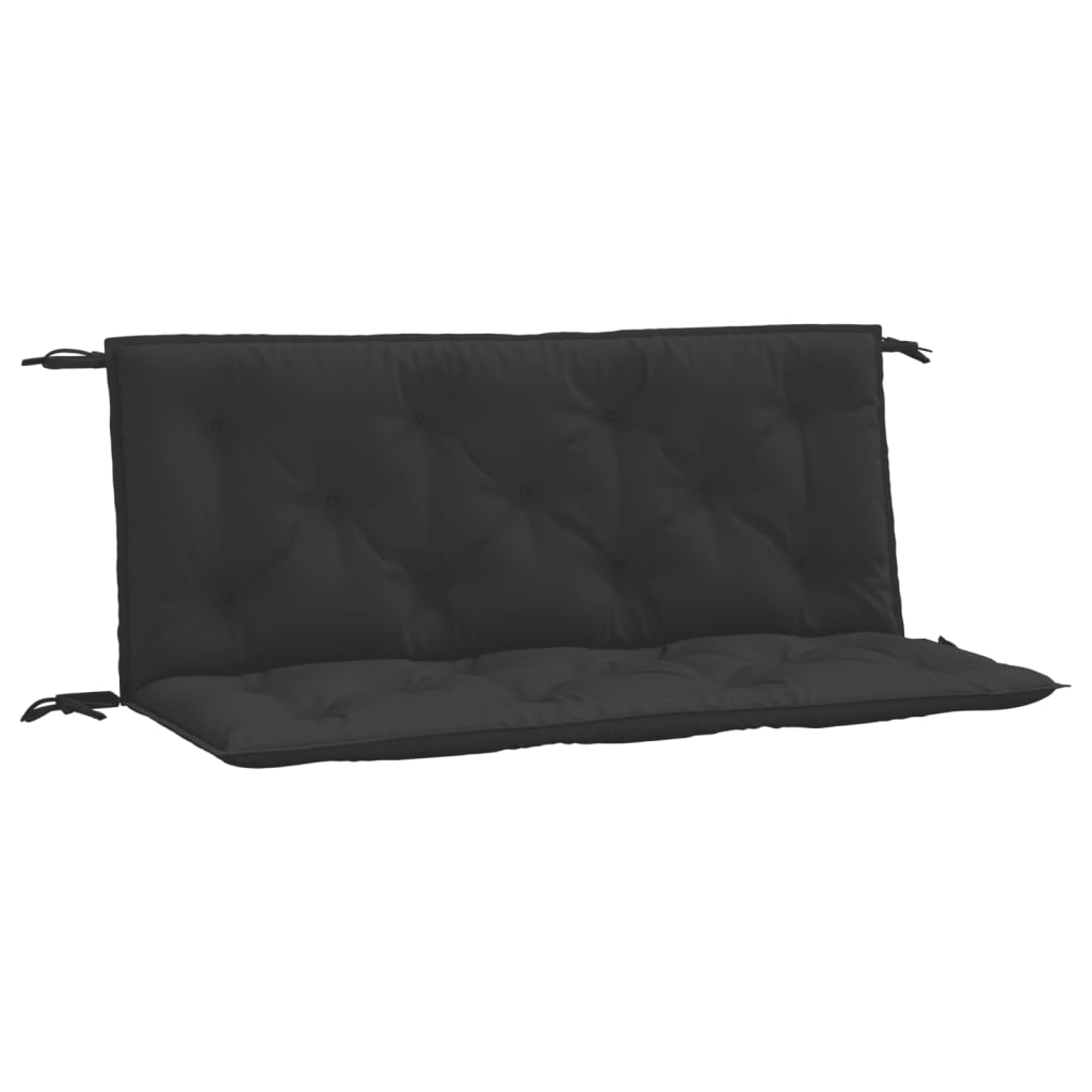 Garden Bench Cushions 2 Pcs Black 120x50x7 Cm Oxford Fabric