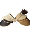 Rough raffia empty top hat children's new folding sunshade spring and summer outdoor leisure sunscreen travel seaside simple