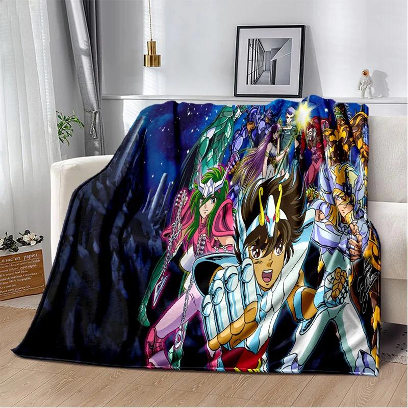 3D-Retro-Saint-Seiya-Anime-Cartoon-Decke, weiche Überwurfdecke für Zuhause, Schlafzimmer, Bett, Sofa, Picknick, Reisen, Büro, Decke für Kinder