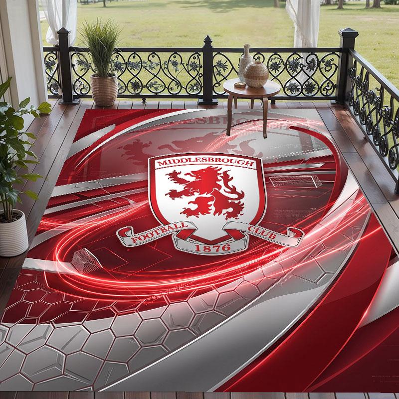 Soft Floor Carpet Middlesbrough FC Pattern Area Rug Decorative Mat For Home Room Decoration
