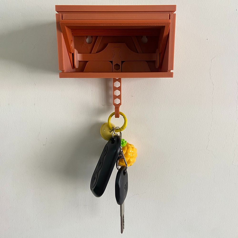 Multifunctional Wall Mount Key Rack with Opening Door Decorative Key Hanger  Wall Decoration