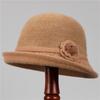 Hat Female God Mother Knitted Bucket Hat Velvet Warm Basin Hat Grandma Wool Hat Cold Proof