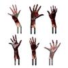 Pvc Garden Cards Spooky Yard Decorations Spooky Halloween Garden Stake Set with Blood Ghost Hand Shape for Creating for Garden