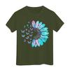 Children's Round Neck Casual Floral Small Print Short Sleeve T-shirt Top