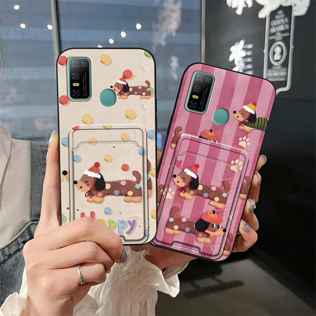 Cover Cartoon Phone Case For Doogee N30 Silicone Card slot Cute Anti-knock Card sleeve Fashion Design Graffiti Soft case