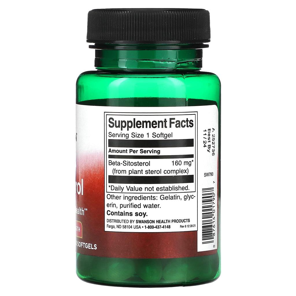 Beta-Sitosterol, Maximum Strength, 160Mg, 60 Softgels