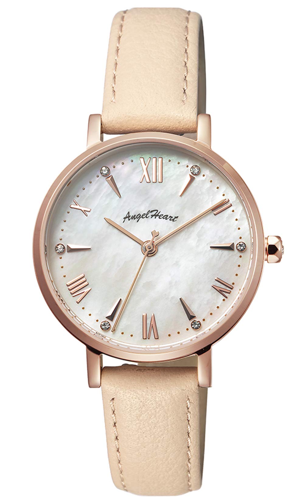 

Angel Heart Sparkle Time Pearl Нержавеющая Сталь Солнечные Сменные Официальные Бежевые Женские Часы, Циферблат, Сталь, Батарейка, Ремешок, 29 мм, Гарантия, ST29PPK,