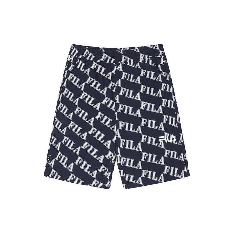 Fila Letter Print Straight Leg Woven Casual Shorts Men Shorts F11M419803F-ZA