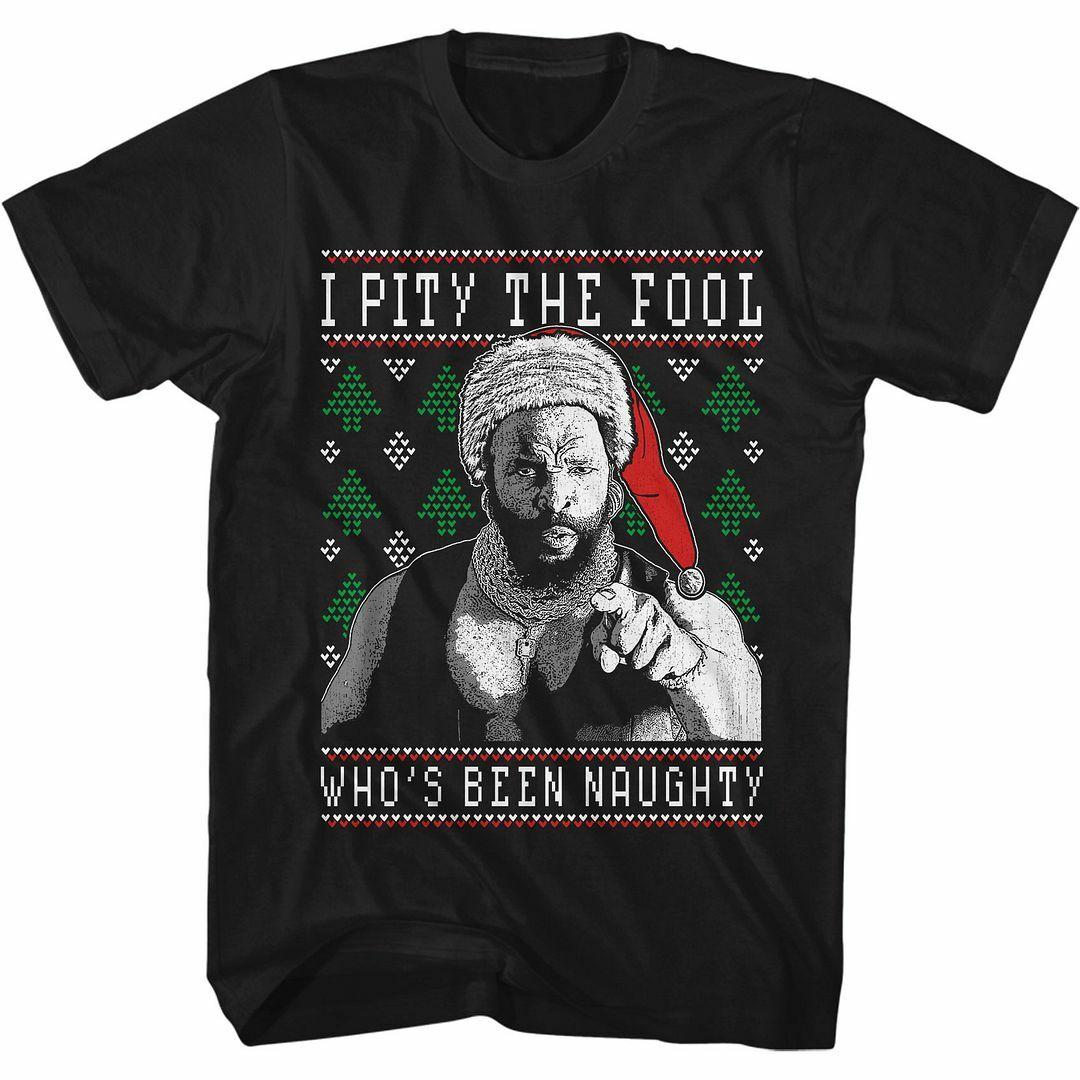 Mr. T Who Been Naughty Black Adult T-Shirt S