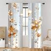 2pcs Vintage Elegant Floral Blackout Curtains – Machine-Washable Polyester for Kitchen   Living Room & Bedroom