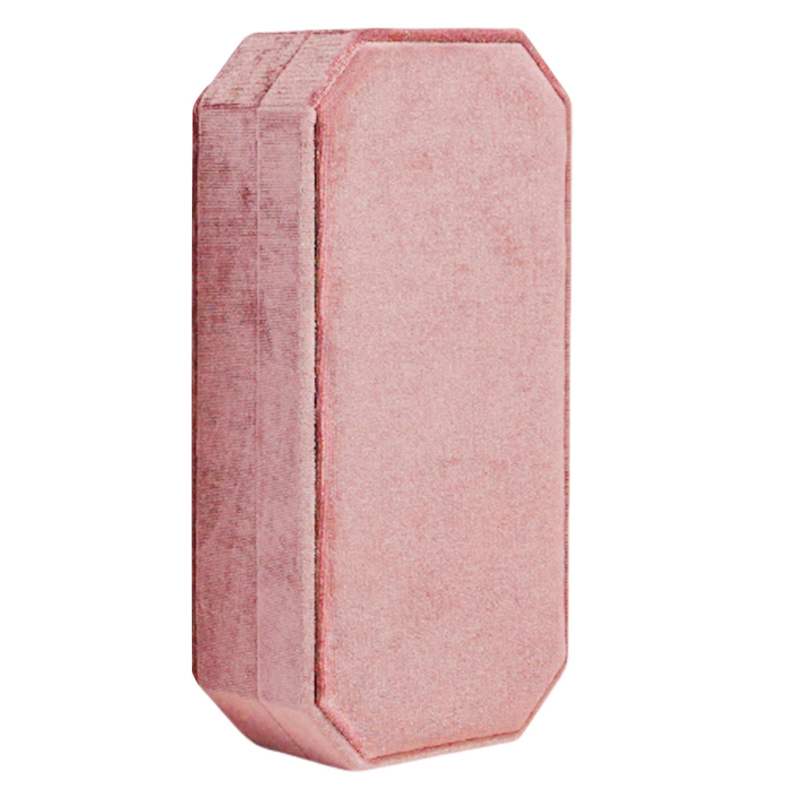 

Органайзеры для колец и серег высокого качества Современная витрина для ювелирных изделий Контейнер для хранения для любителей колец и серег розовый