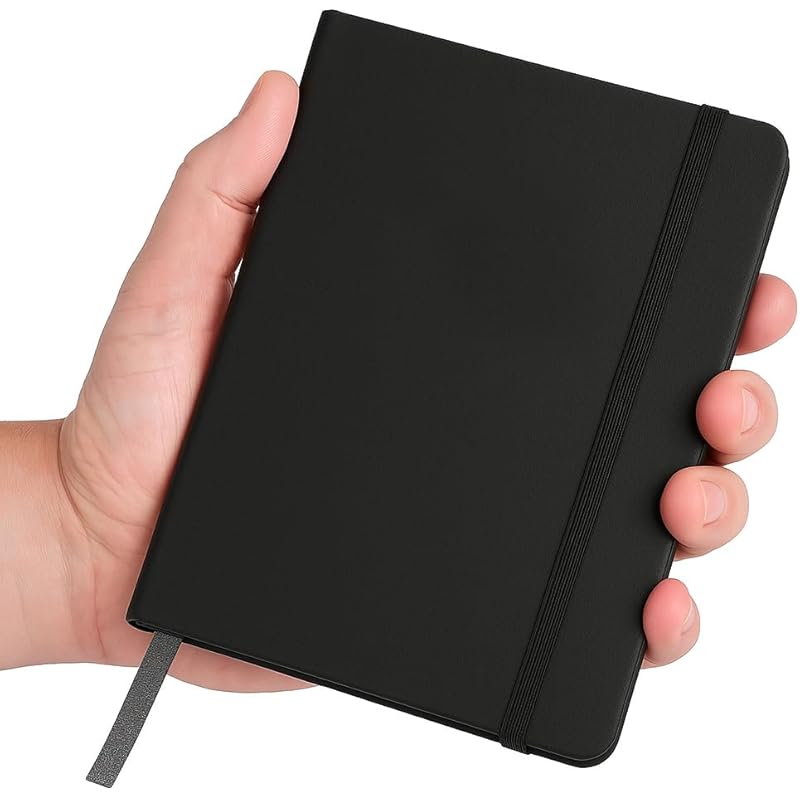 

Accuprints Pack Of 2 Hard Bound Diary Size 6 X 4.2 Inches Notebook Diary With Elastic Lock Pu Leather Pages For Office ( чёрный