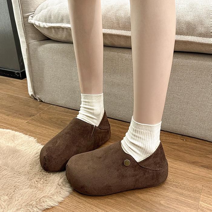 Retro Birkenstocks Fashionable Shoes Women's Spring and Autumn 2025 New Matte Big Head Flat Two Wear Casual Lazy Shoes