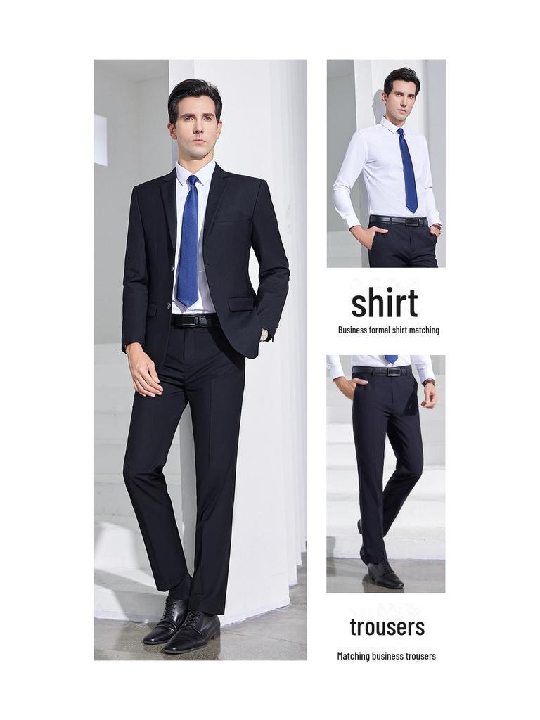 601 Men's Slim Fit Business Suit - Professional Formal Attire for Work and Interviews